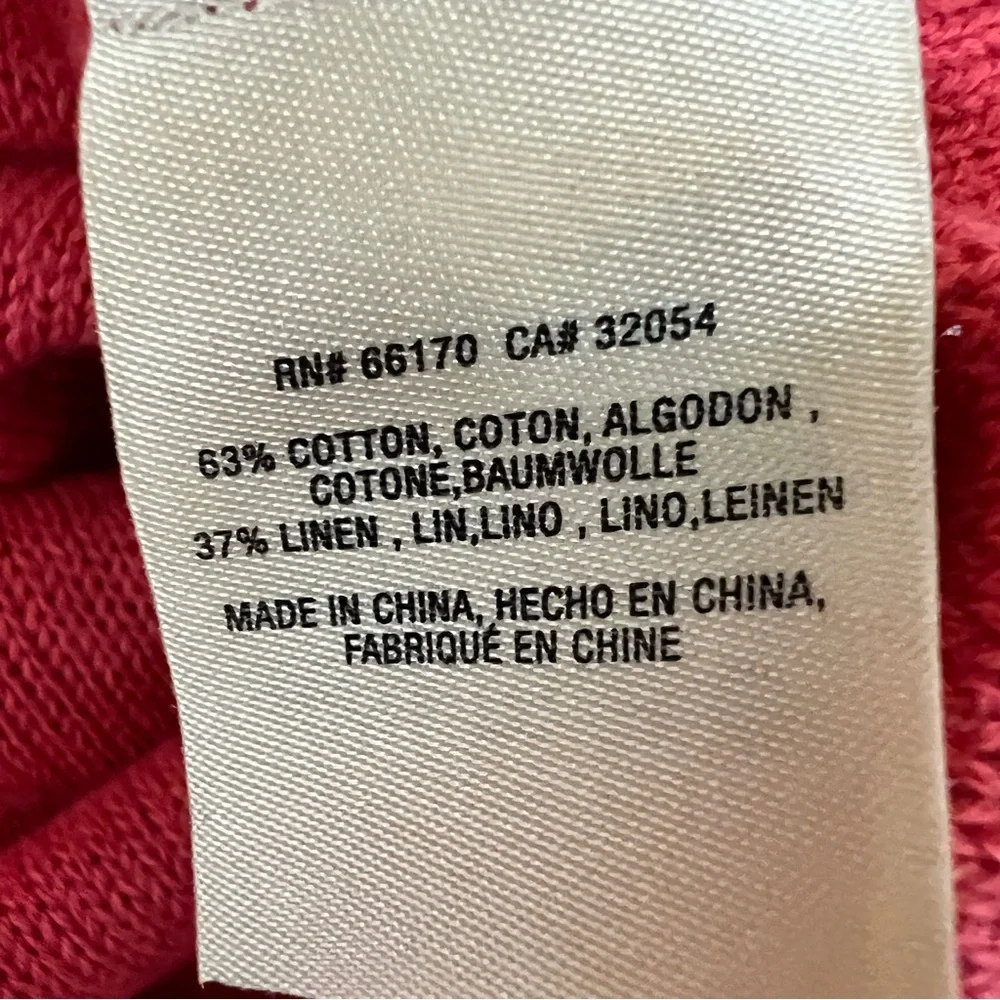 Moth Red Scoop Neck Sweater | Size Medium | Cotton Silk Blend | Anthropologie